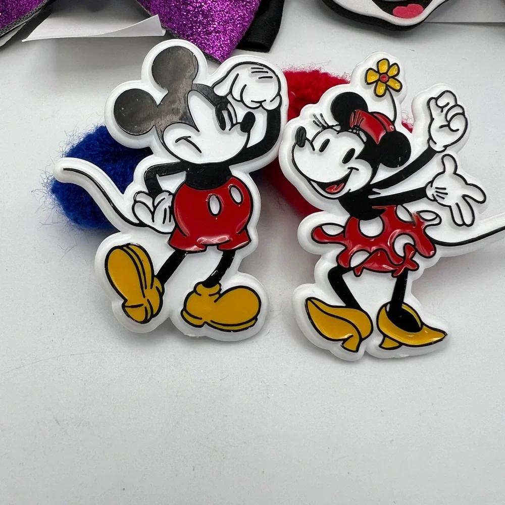 Disney Mickey and Minnie Mouse Hair Accessory Lot of 4 VTG Retro Disneyana